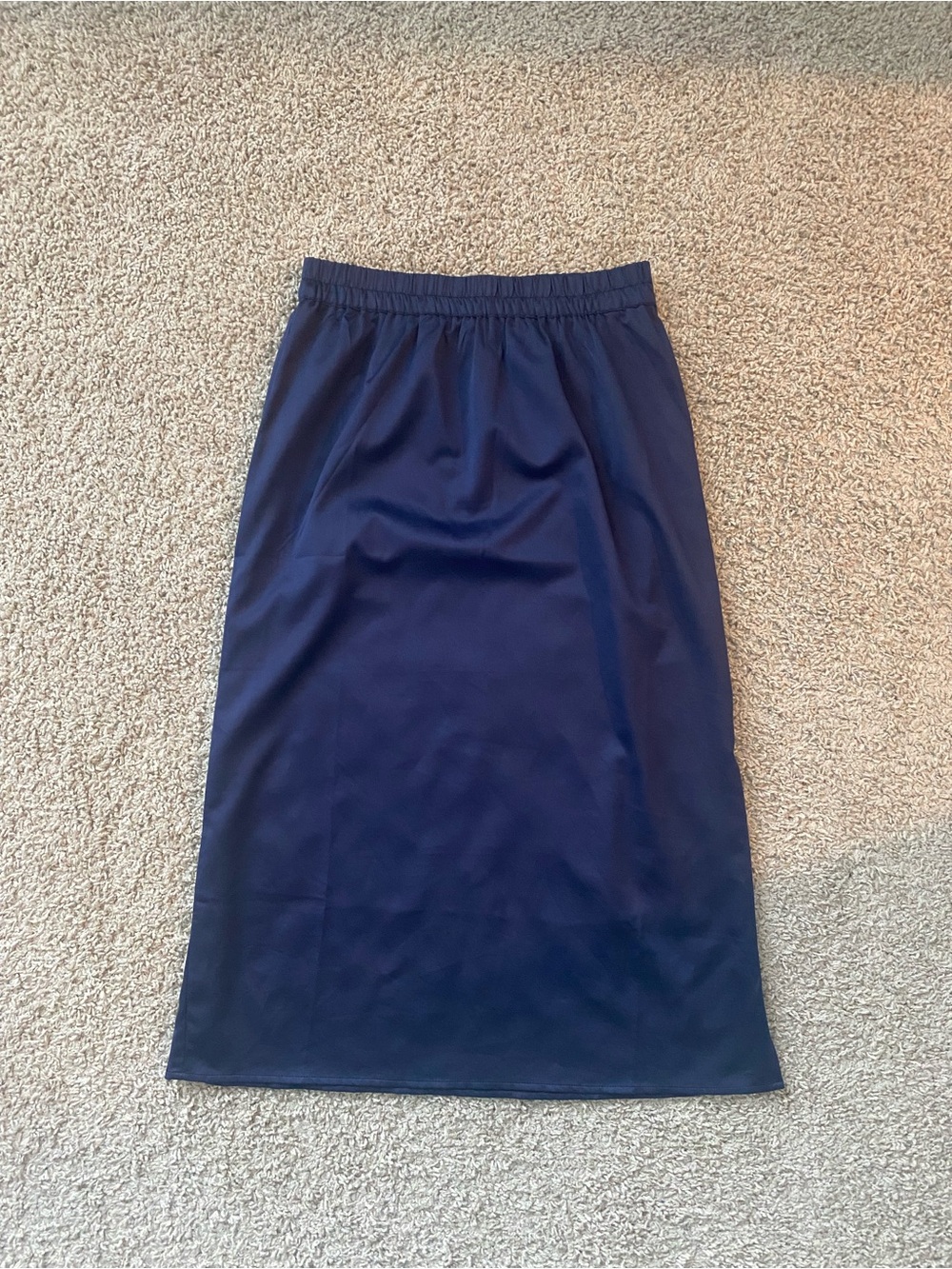 GAP Navy Elastic-Waist Midi Skirt